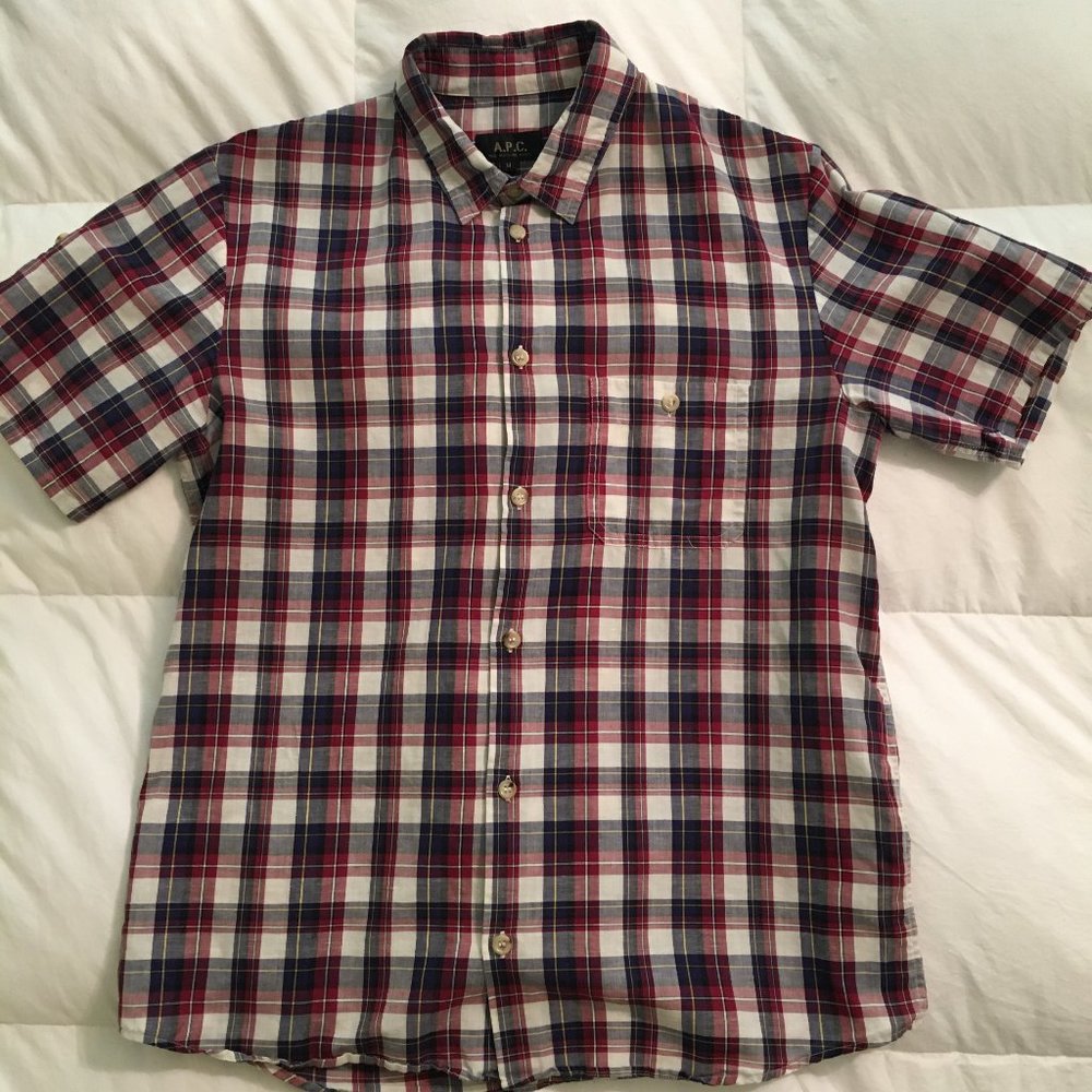 A.P.C. Linen Button Down Shirt EUC